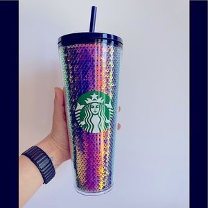 Starbucks Iridescent dark Sequin Tumbler